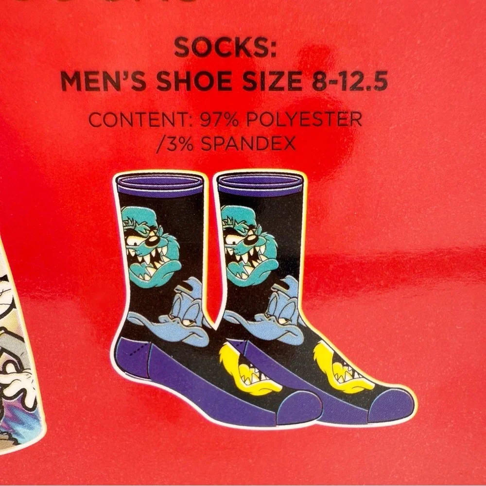 Looney Tunes Boxer Briefs and Socks Gift Set Mens Large Underwear